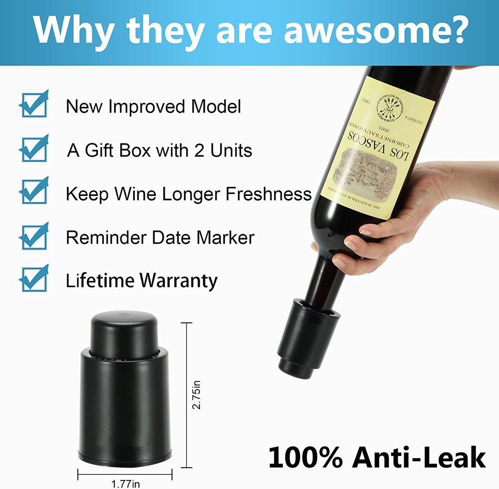 와인 병 마개 재사용 가능한 와인 마개 진공 와인 보존 - Wine Preservation Pump 리뷰 및 가격