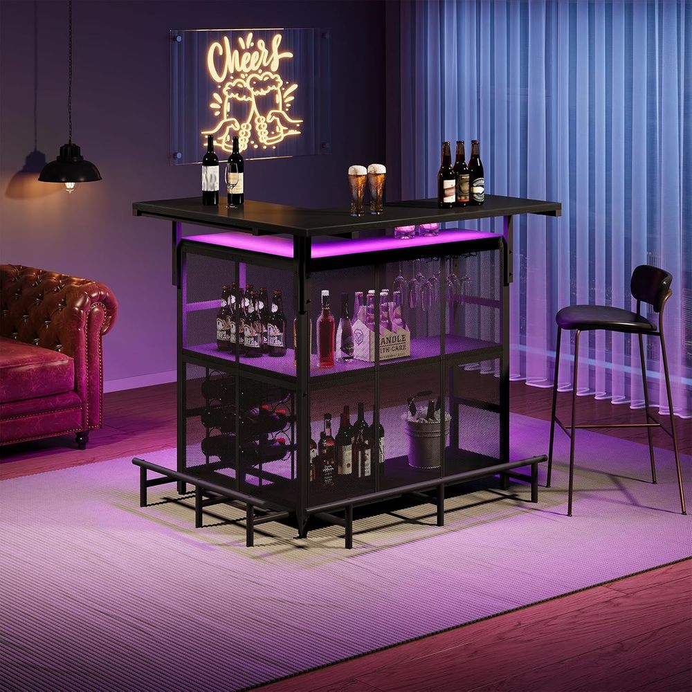 홈 바 유닛, L자형 바 테이블(잔 홀더 포함), 4단 - Home Bar Shelves 리뷰 및 가격