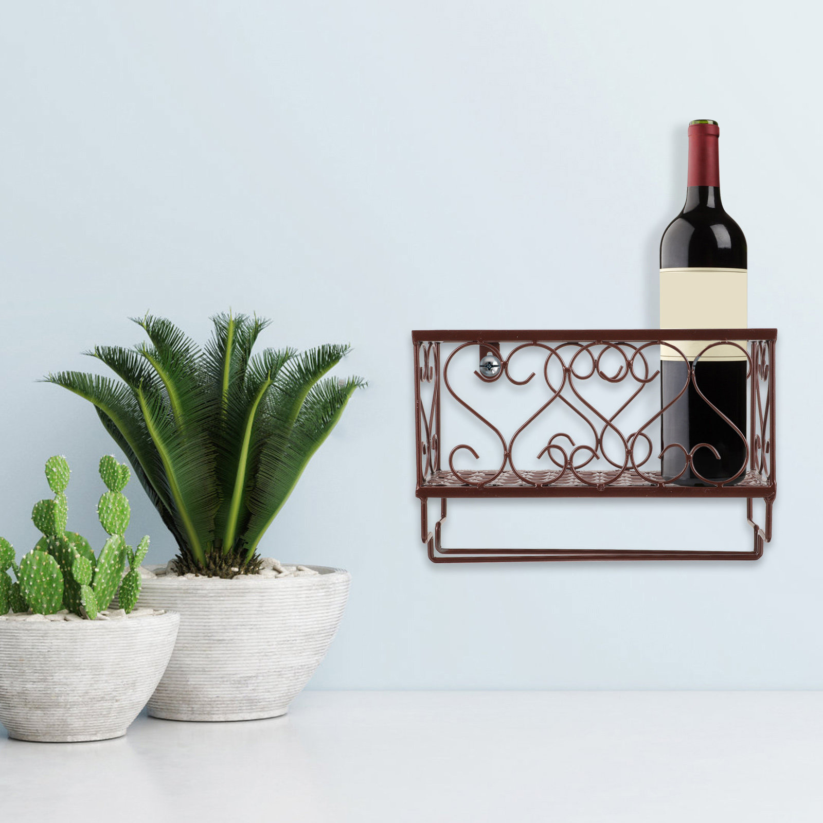 공간 절약형 벽걸이 와인랙 - 병과 와인잔을 위한 프리 - Home Bar Shelves 리뷰 및 가격