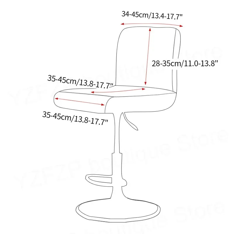 벨벳 단색 의자 커버 바 의자 보호 벤치 커버 짧은 사 - Home Bar Seating 리뷰 및 가격